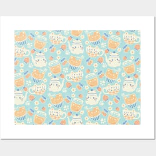 Teacup Cat Posters and Art